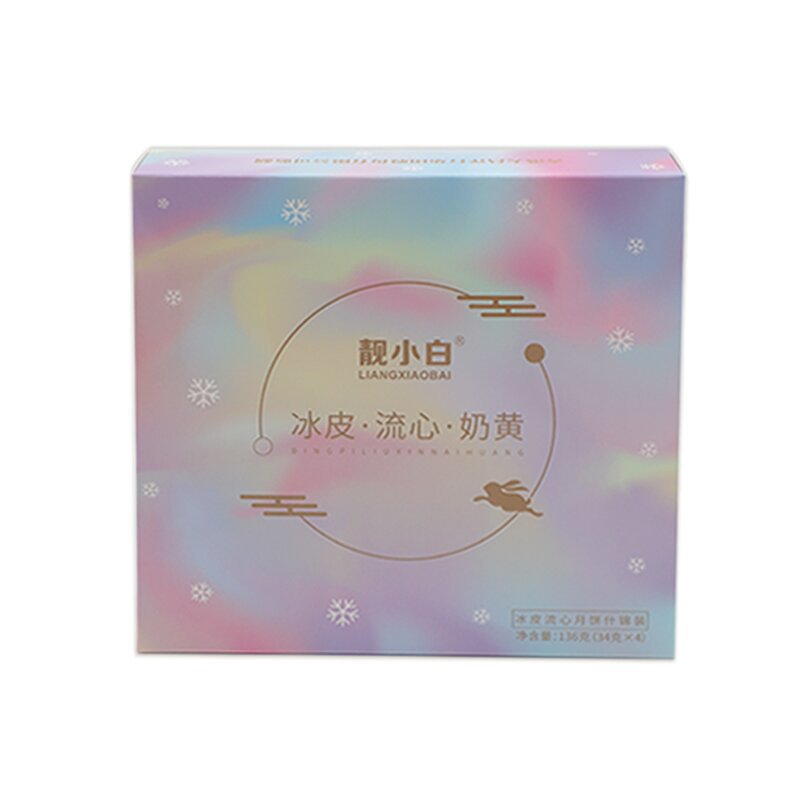 Customized packaging boxes for manufacturers, white card paper boxes, blind boxes, cosmetics, bulk orders, logo printing, color box customization Specification drawing