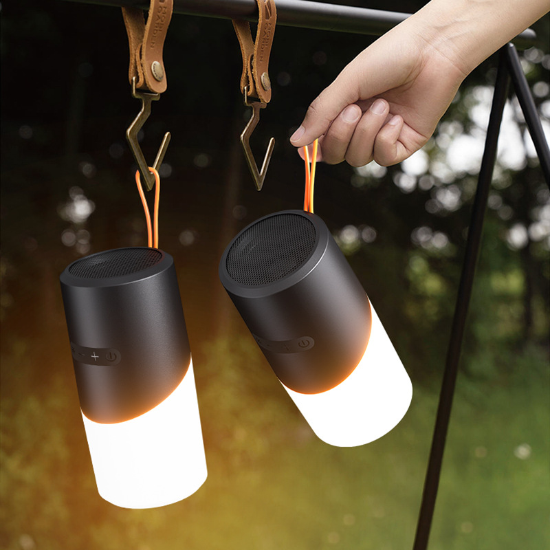 Wireless Bluetooth speaker with RGB light, outdoor portable small speaker, ambient light, TWS interconnection and card-inserting Application Scenario