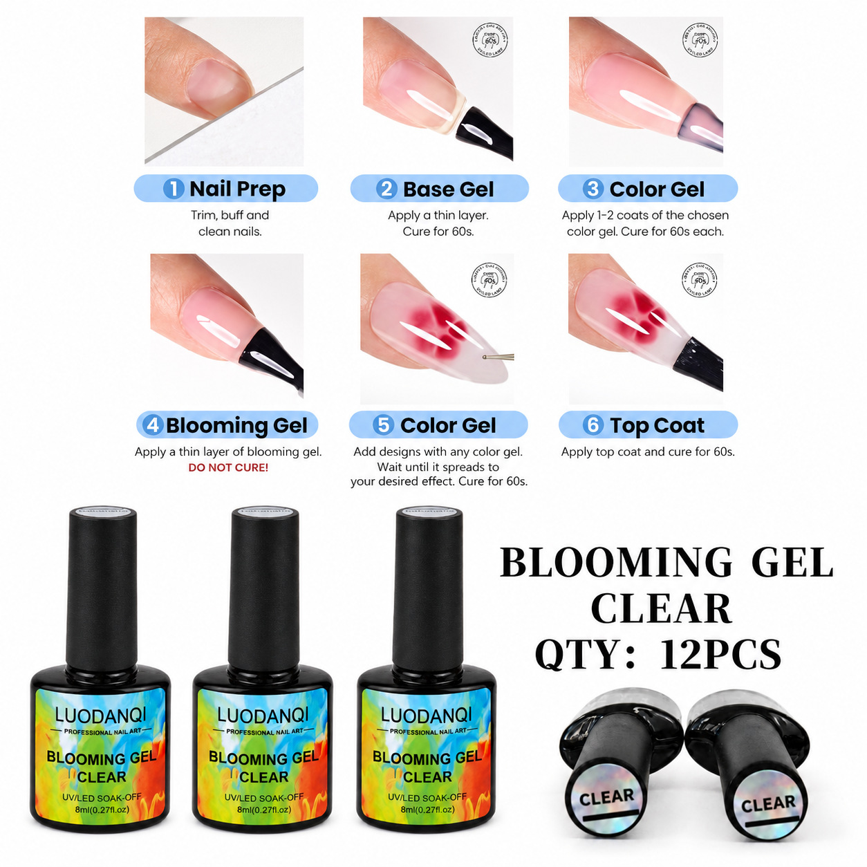 Cross-border new color smudging glue 2026 New ink Color Smudging glue Transparent nail art special factory direct sales