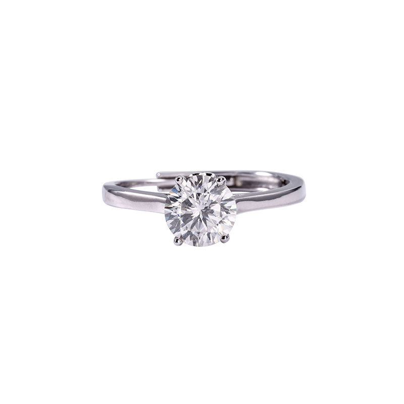Zhuoheng Select 925 pure silver Moissanite ring wholesale, half of the market, rising steadily, open ring one carat Item Picture