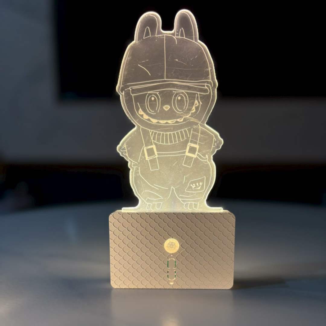 Cartoon doll sensor light charging model, sensor night light cross-border model, seven-color night light ambient light, acrylic glass