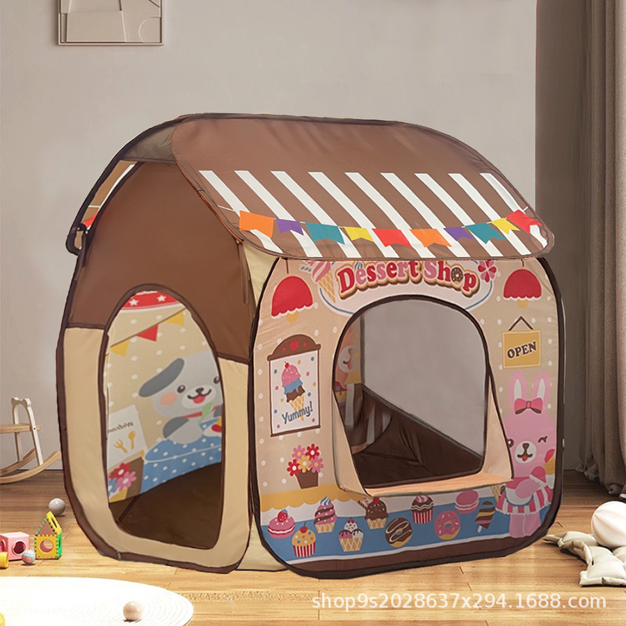 跨境亚马逊儿童帐篷室内游戏屋小房子海洋球池过家家玩具屋批发产品图