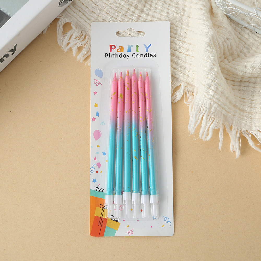 渐变色蜡烛/蛋糕生日插件/生日数字蜡烛/亚克力蛋糕插件/纸质生日派对用品细节图
