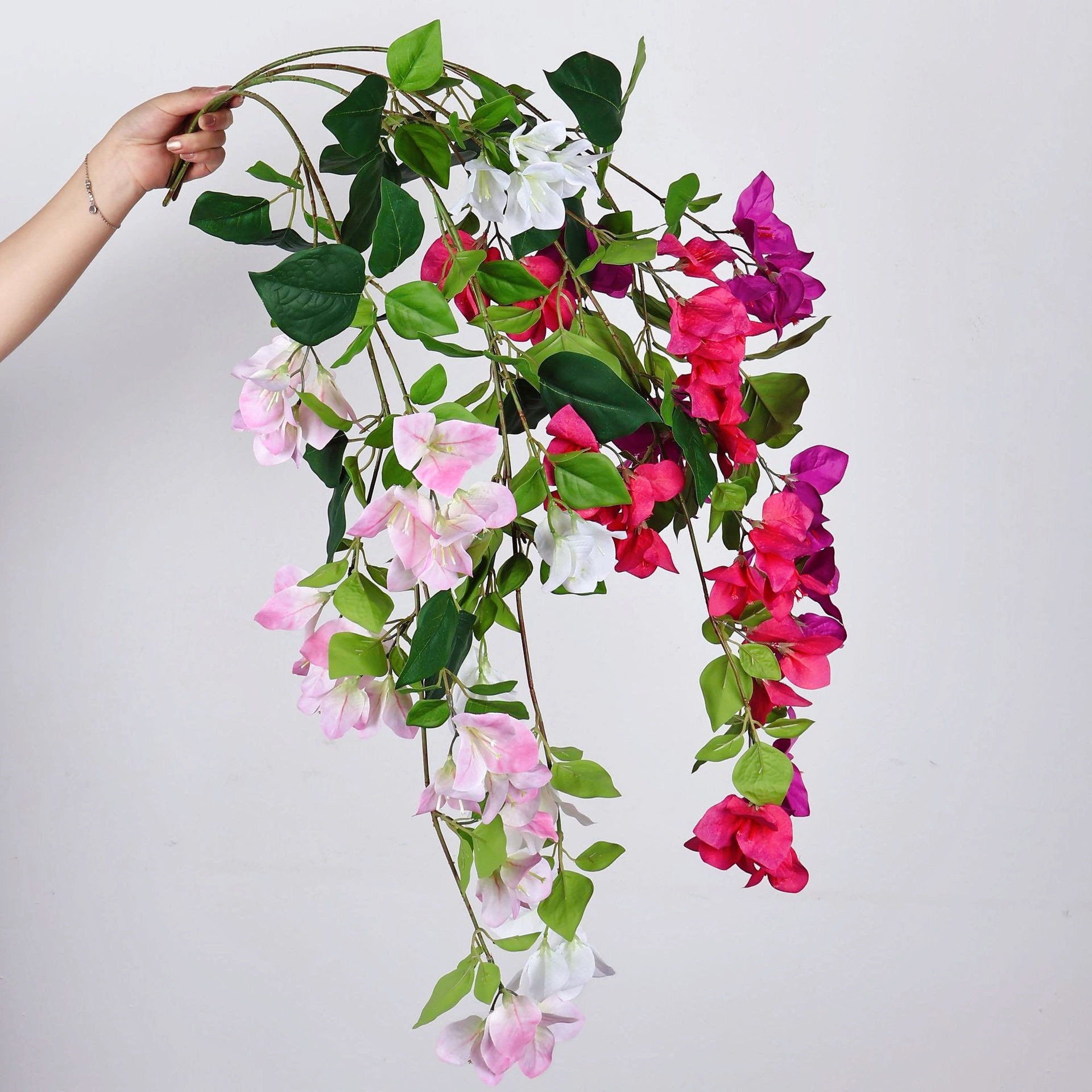 仿真三角梅仿真花梅花假花壁挂垂吊家居美陈装饰花插花花材绢花