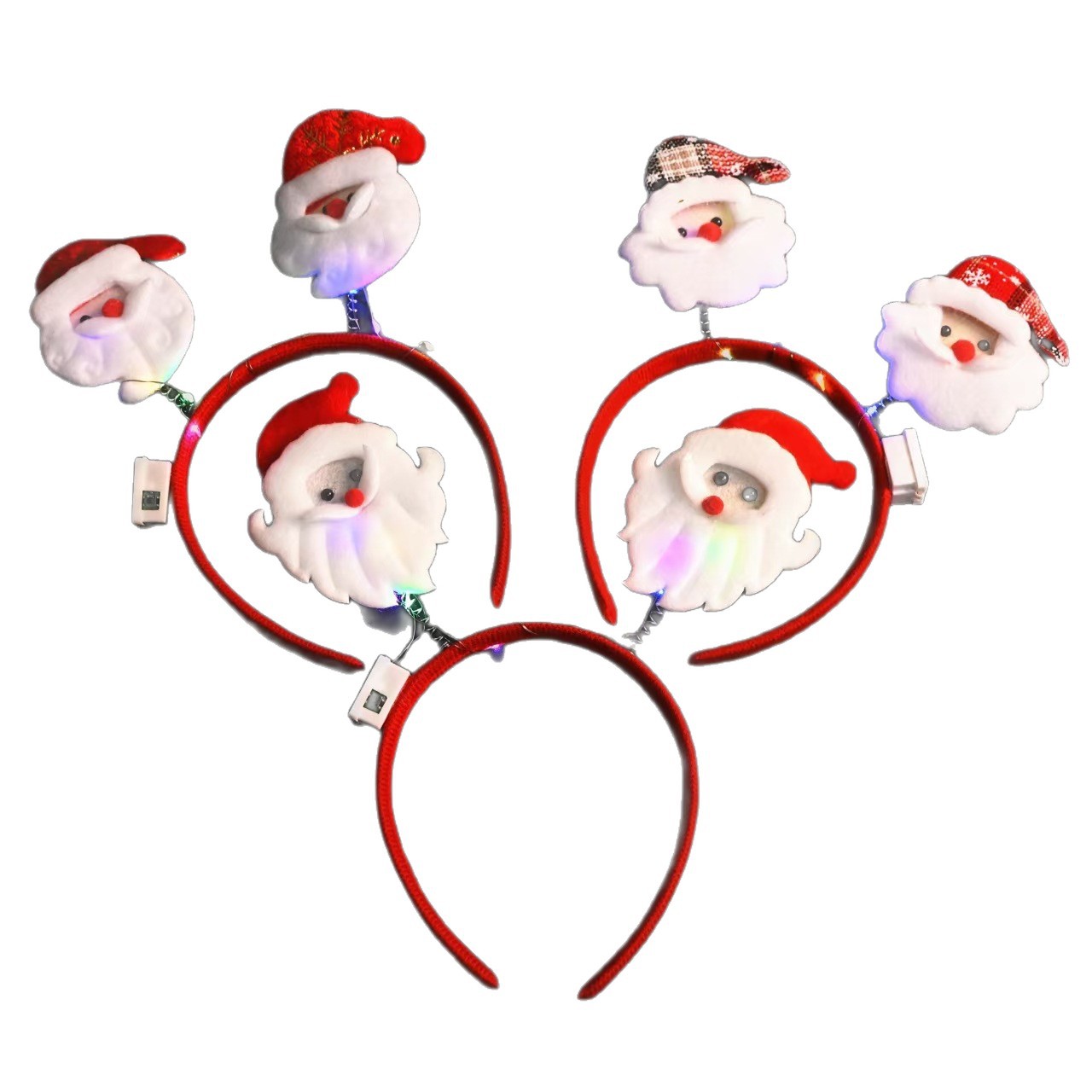 Cross-border Santa Claus head felt, cotton thickened, handcrafted diy Christmas tree decoration, deer head accessories, velvet fabric Item Picture