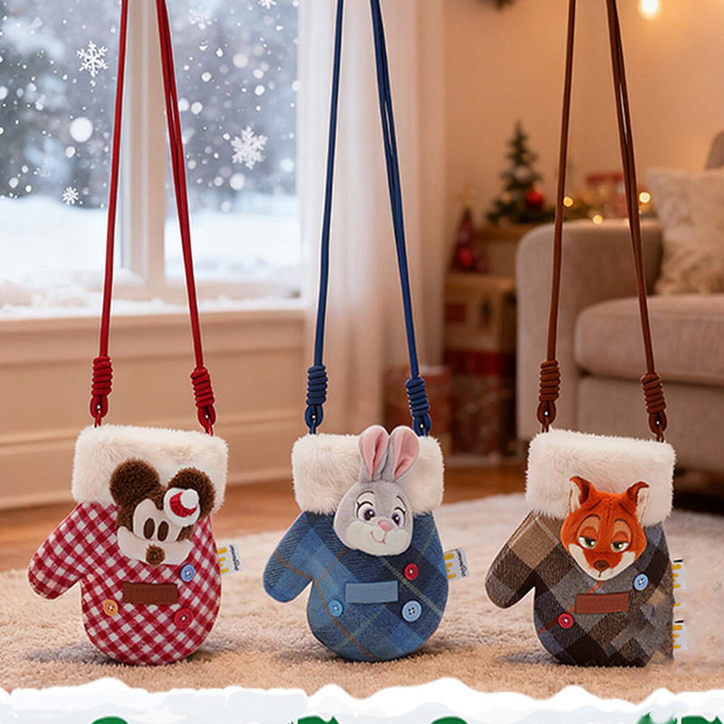 Disney official Zootopia Judy Nick Mickey Star Dream crossbody Bag Plush doll bag for autumn and winter