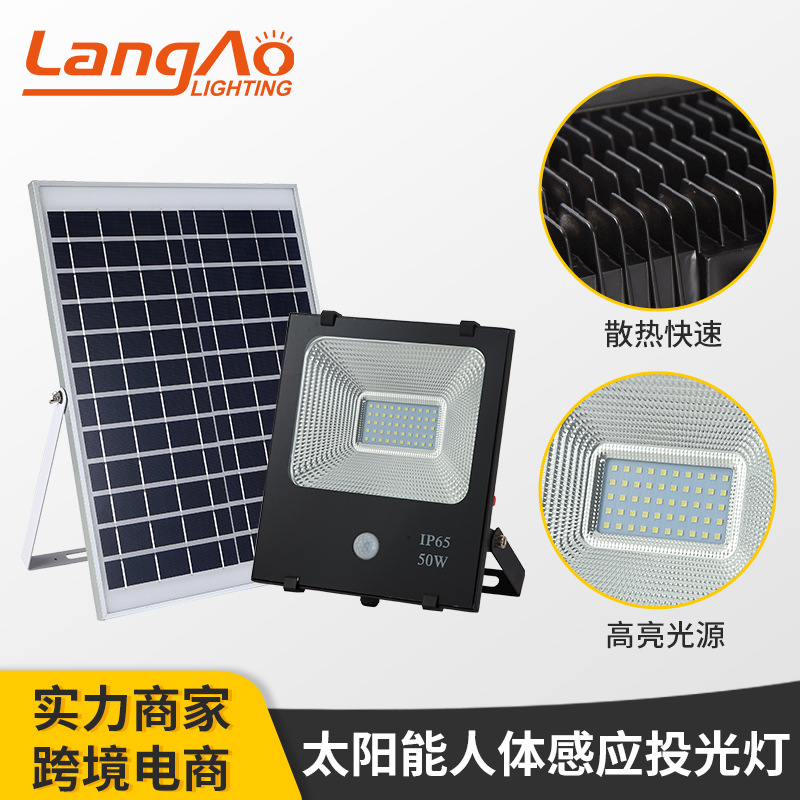 LED outdoor floodlights, human-sensing garden lights, solar lighting fixtures, warehouse outdoor solar lights, super bright