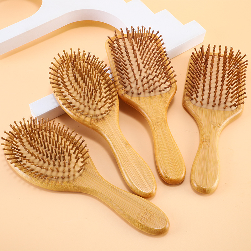一梳到底护发木梳厂家现货养发不打结家用按摩梳楠竹按摩气垫梳子