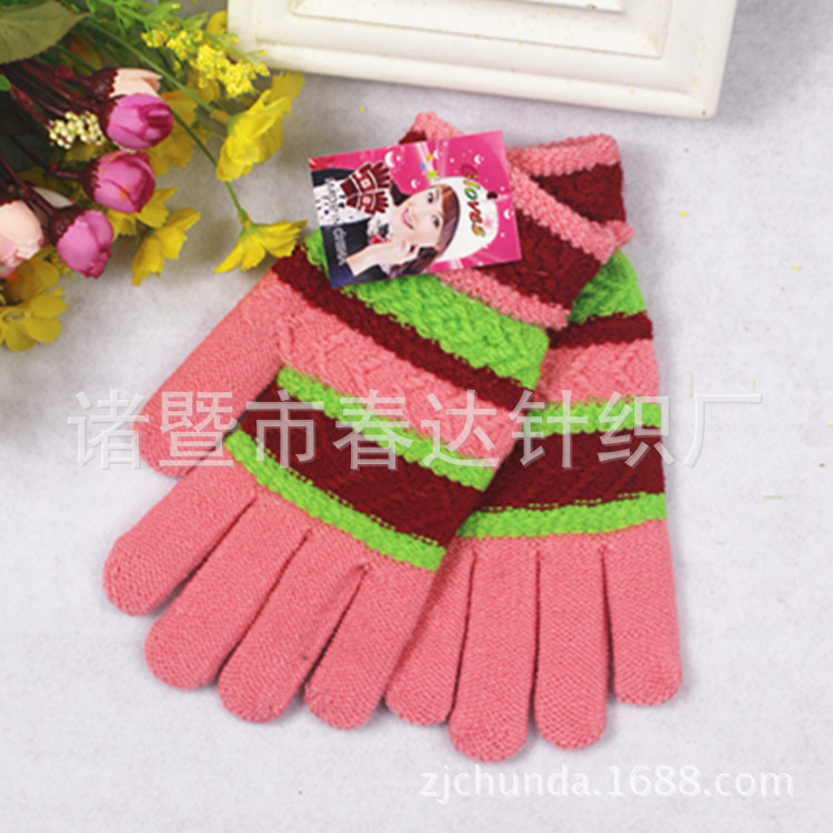 Wholesale of outdoor fashionable and warm magic knitted gloves with multiple patterns and jacquard patterns from the manufacturer details Picture