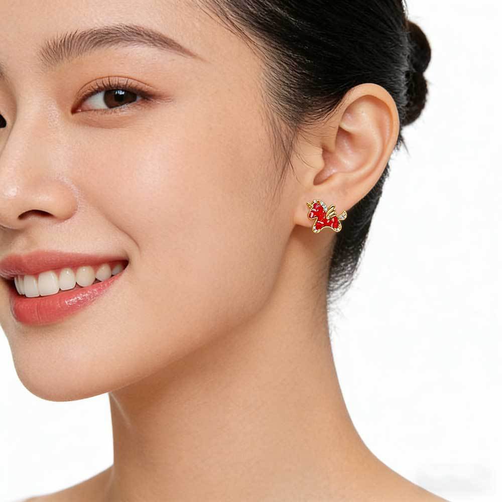 Hyacinth Will Soon have Money 2026 Live-streaming bestsellers: Stud earrings, women's fashion, light luxury, super sparkling crystal earrings, niche design sense earrings Specification image