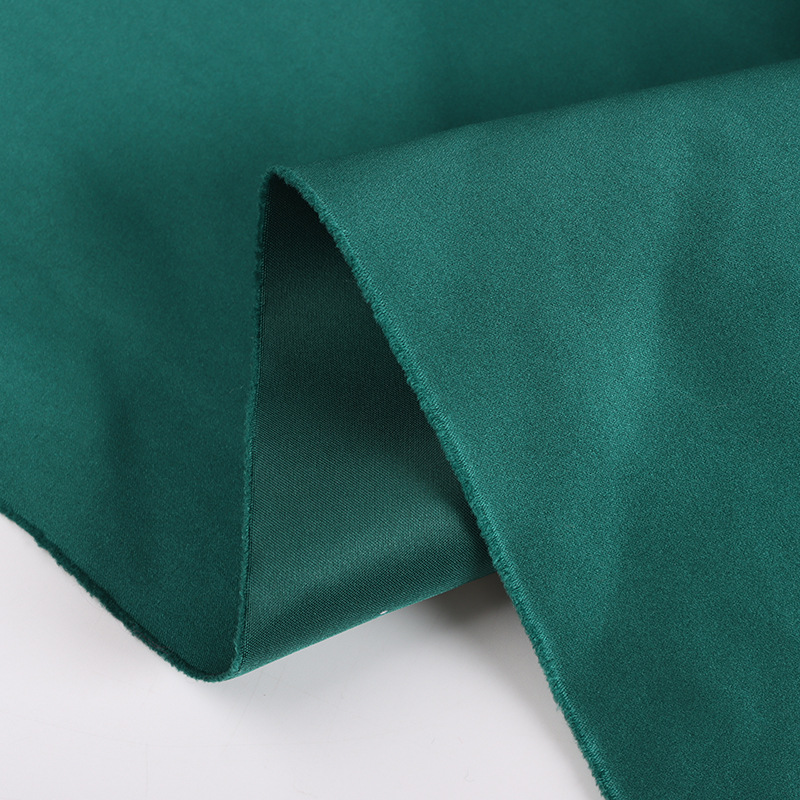 批发全涤平纹贡缎375缎婚纱面料高档西装连衣裙晚礼服色丁布料细节图