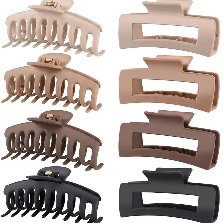 Extra-large shark clip for women, large hair volume, high-end feel, hair clips, headwear, hair clips, back of the head, hair grips details Picture