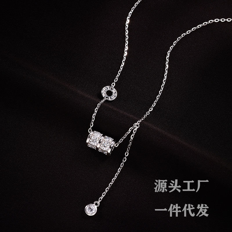 项链/珍珠/天然石项链/珍珠链条女款拼接气质/珍珠项链产品图