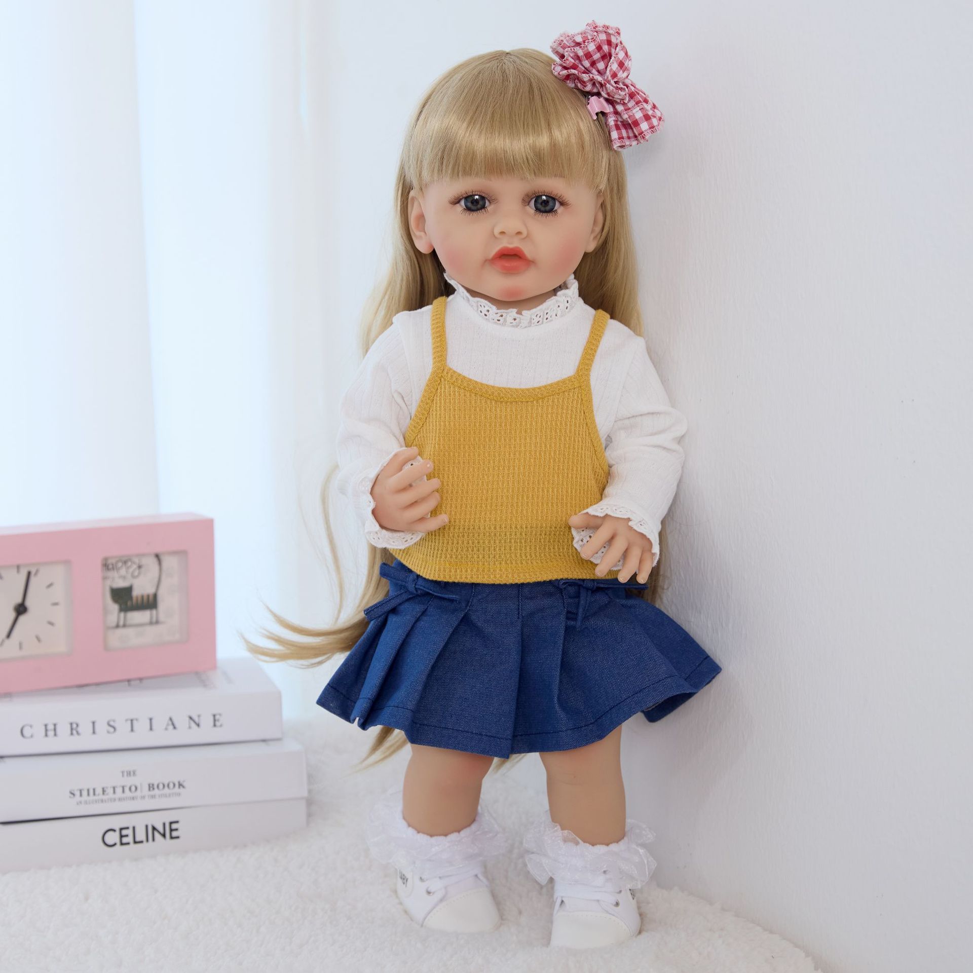 55cm外贸新款可换装重生娃娃 俄语动嘴对话仿真搪胶儿童娃娃玩具