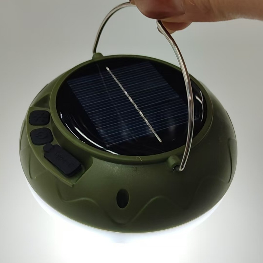 New solar-powered flying saucer lamp, USB rechargeable lithium battery dew lamp, outdoor emergency lighting lamp, night market street stall hanging lamp Specification image