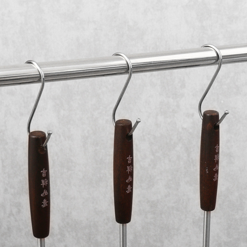 【410 Stainless Steel S-shaped Hook 】 Stainless steel kitchen S-shaped hook, wardrobe metal hook, nail-free, large and small S-shaped Application Scenario