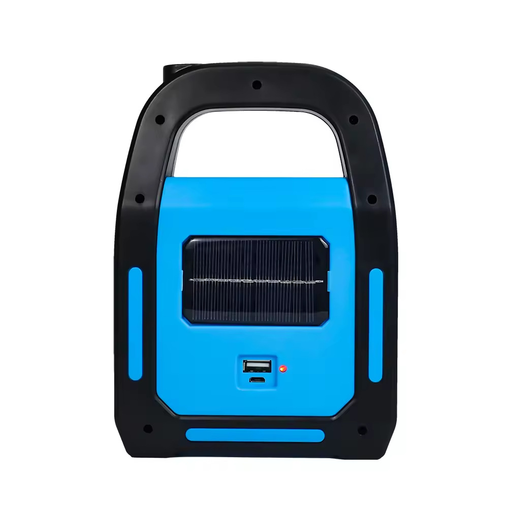 COB solar work light, household lighting lamp, multi-functional USB charging, outdoor mobile portable flashlight details Picture