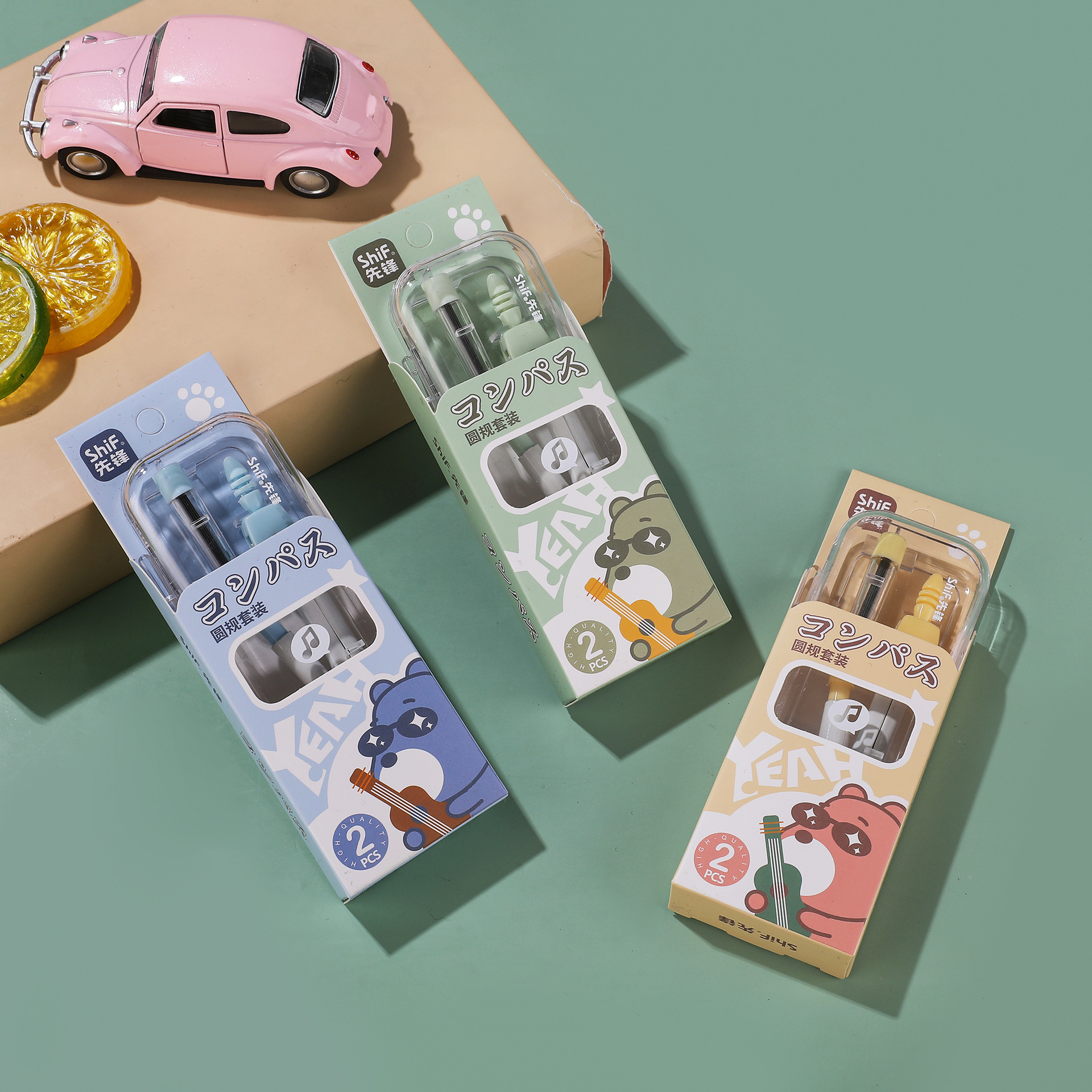 Pioneer 3124 Student Special Compass and Ruler 2-piece Set, Exam and Study Supplies, Stationery Box details Picture