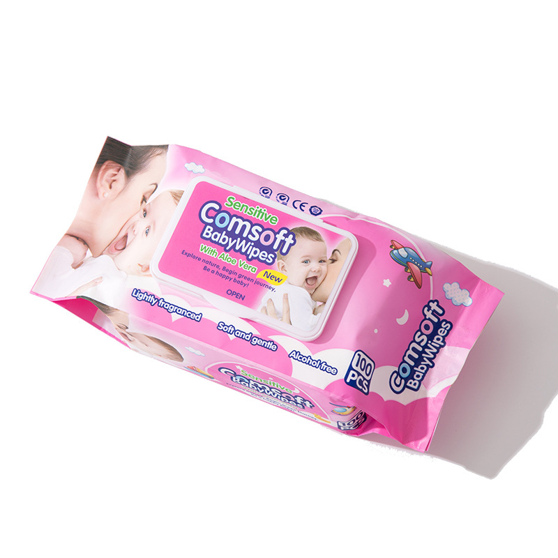 湿巾/湿纸巾/纸巾/婴儿湿纸巾/初兜羽绒服湿巾白底实物图