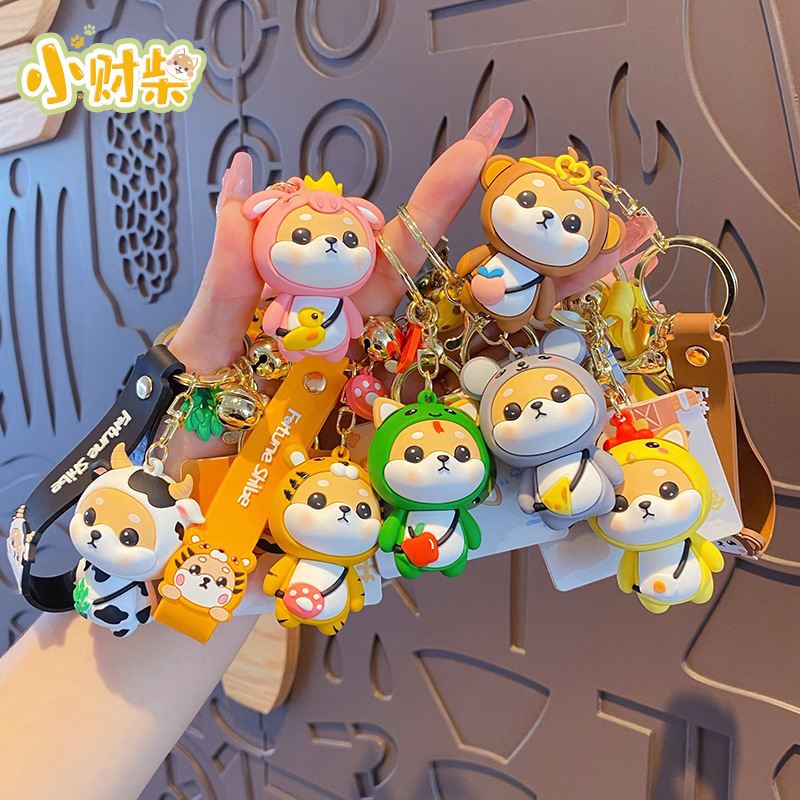 New Year Cartoon 12 zodiac Little Horse silicone keychain Creative zodiac horse pendant for the Year of the Horse mascot gift details Picture