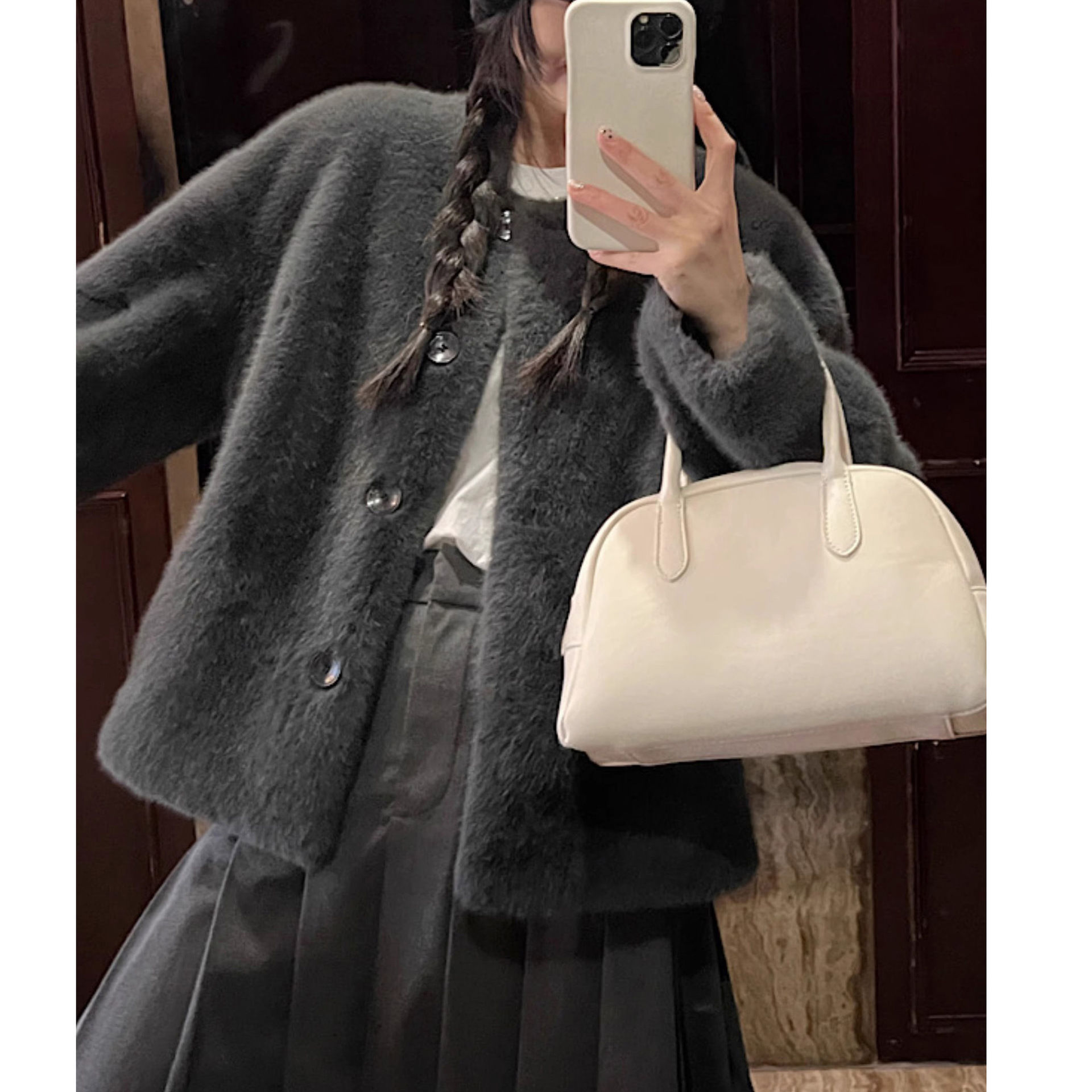 秋冬短款貂仿皮草外套女2025小个子丹麦气质新款名媛海宁貂皮大衣