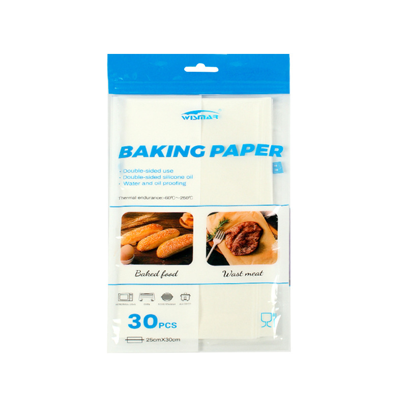 QT140/141硅油纸家用烘焙烤肉烧烤烤鱼耐高温防油吸油纸50PCS