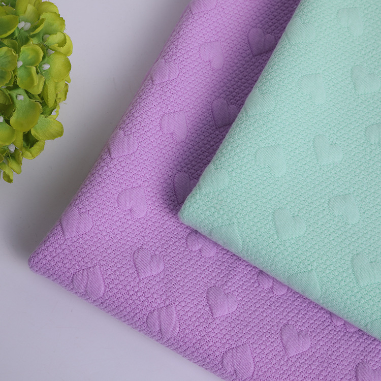 The manufacturer supplies knitted fabric, weft knitted jacquard fabric, cotton jacquard knitted jacquard casual wear fabric