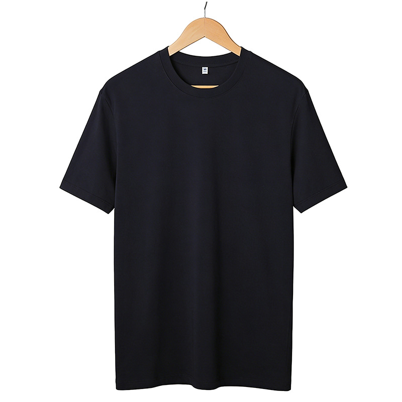180g Disan cotton shoulder T-shirt top, short sleeve, versatile and slimming, solid color base, simple work clothes for cross-border Specification drawing