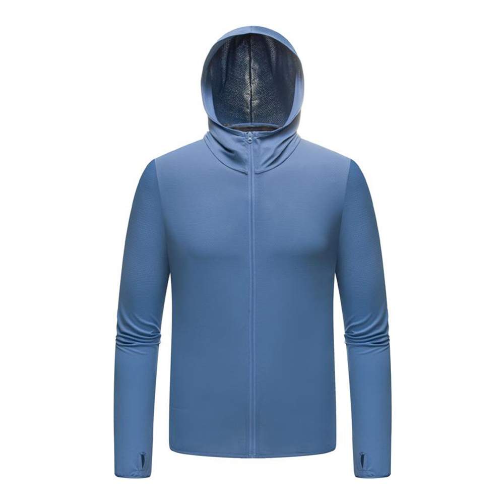 防晒衣/防晒衫/泳衣/夏季大码防晒衣男白底实物图