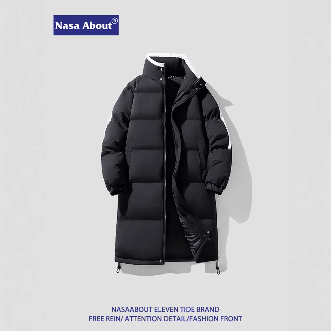 NASA mid-length down cotton-padded jacket for men and women, new thickened cold-resistant cotton-padded jacket, casual and warm stand-up collar thick cotton-padded jacket Application Scenario