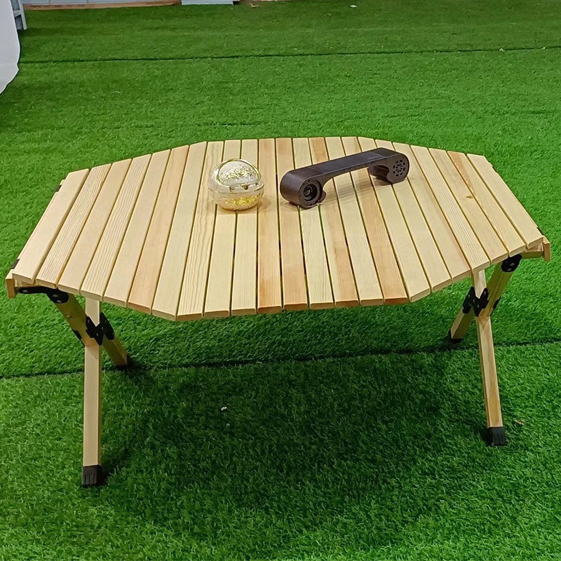 وتخييم يوشولين في الهواء الطلق يمكن أن تطوي طاولة طاولة دائرية خشبية قابلة للطي Item Picture