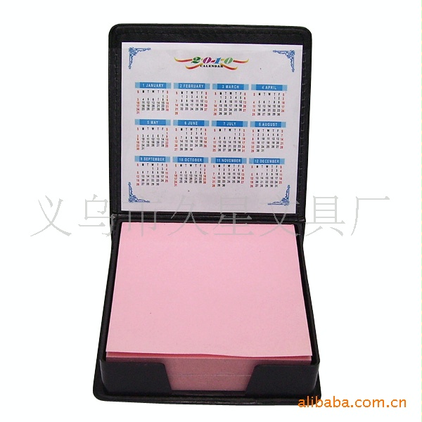 【 Factory Direct Sales 】 Calendar leather box, sticky note box, sticky note box, n times sticker, can print LOGO details Picture