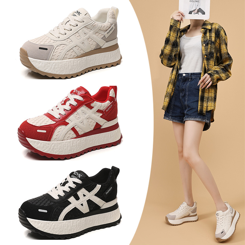 小个子内增高厚底老爹鞋2026春季新款运动休闲阿甘鞋子女鞋百搭