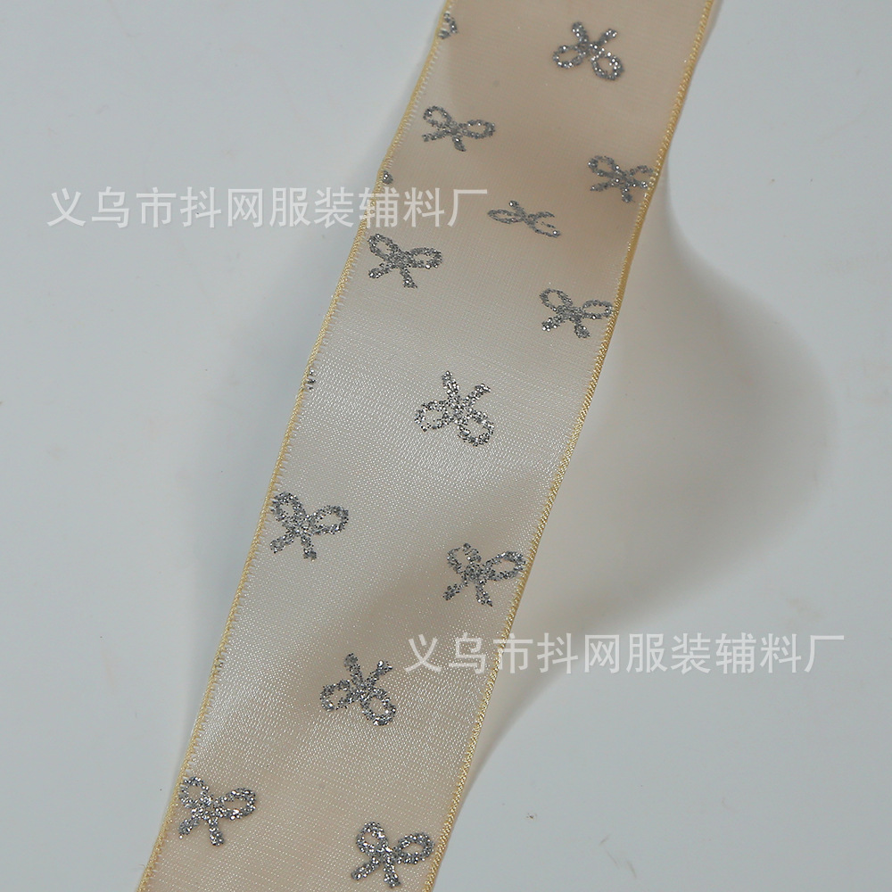 Wholesale of new 4cm hot diamond bow ribbon, DIY hair clips, hair accessories, floral gifts, packaging, baked ribbons Application Scenario
