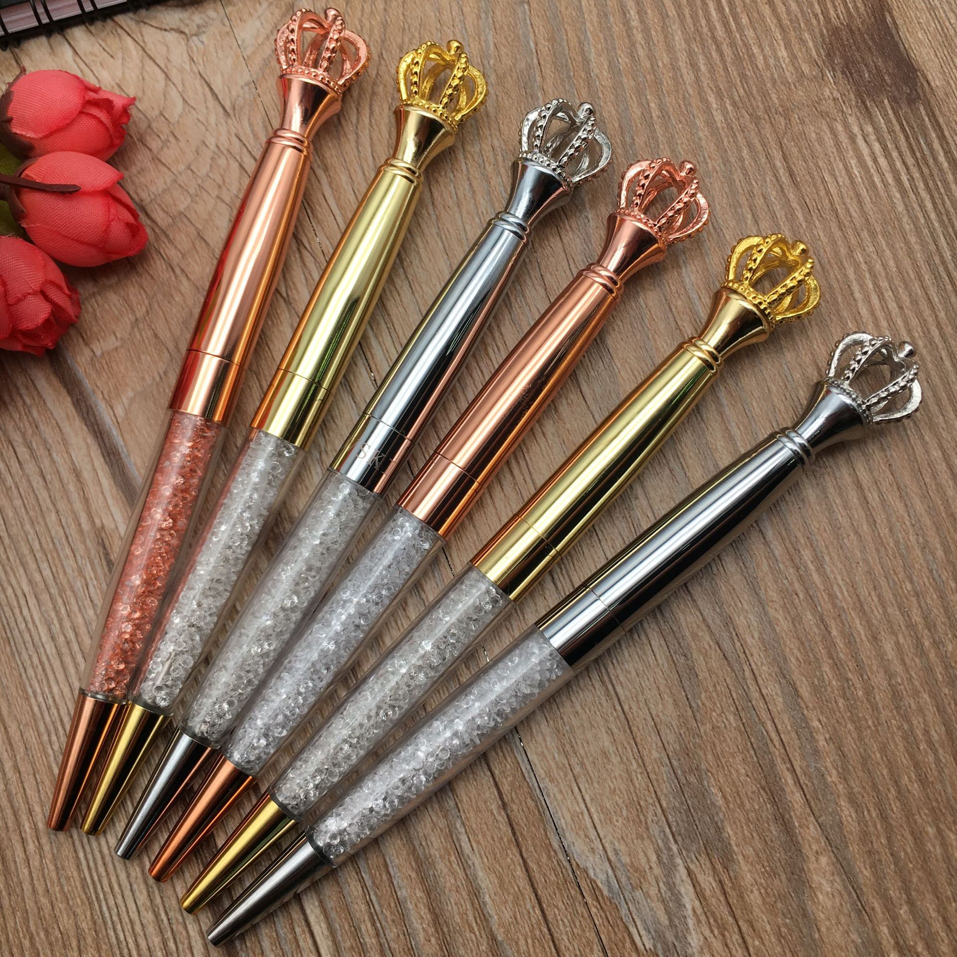 Crown Ballpoint pens, diamond pens, metal pens wholesale in stock, Minghao Factory 2023 model gift pens, business pens Item Picture