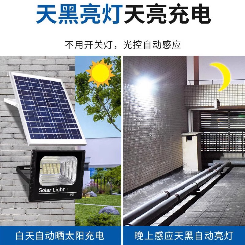 太阳能户外庭院灯投光灯防水ip67续航长天黑自动亮厂家直销超亮产品图