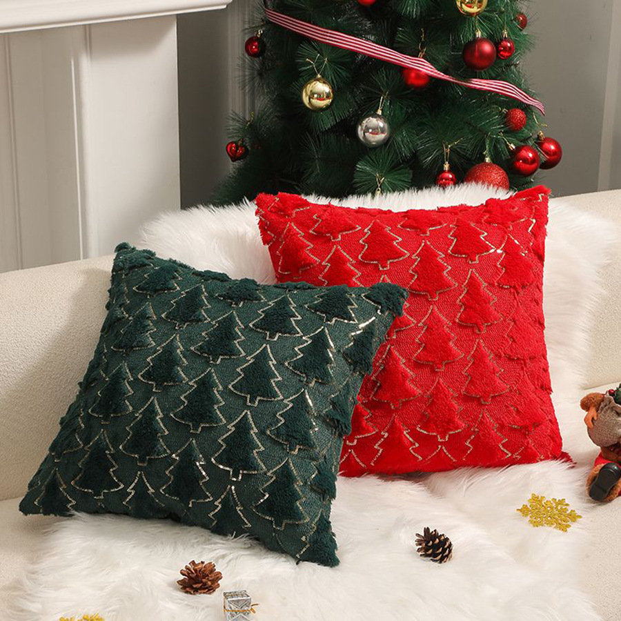 New cross-border Christmas pillowcase, Christmas tree home sofa cushion, holiday decoration cushion cover details Picture