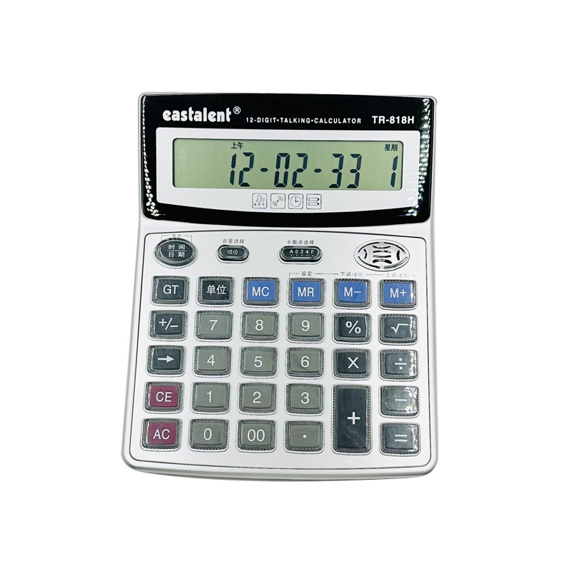 Dongfang Ling Voice Large Screen crystal key office 12-digit calculator Factory direct sales and wholesale, real person voice Item Picture