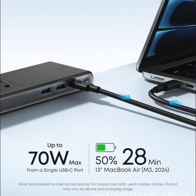 Amazon Bestseller: Edge Power Strip, a must-have for home and office use, suitable for 0.6 to 1.8-inch desktop sides Specification image