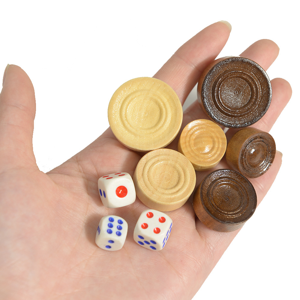 High-end wooden backgammon portable foldable multi-size casual entertainment chessboard wholesale, foreign trade puzzle party game details Picture