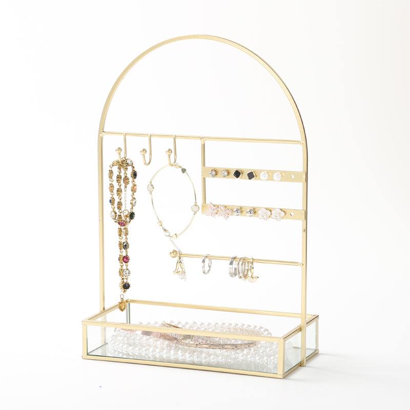 创意耳环架家用首饰架收纳耳钉卡纸道具桌面挂手链架子饰品展示架
