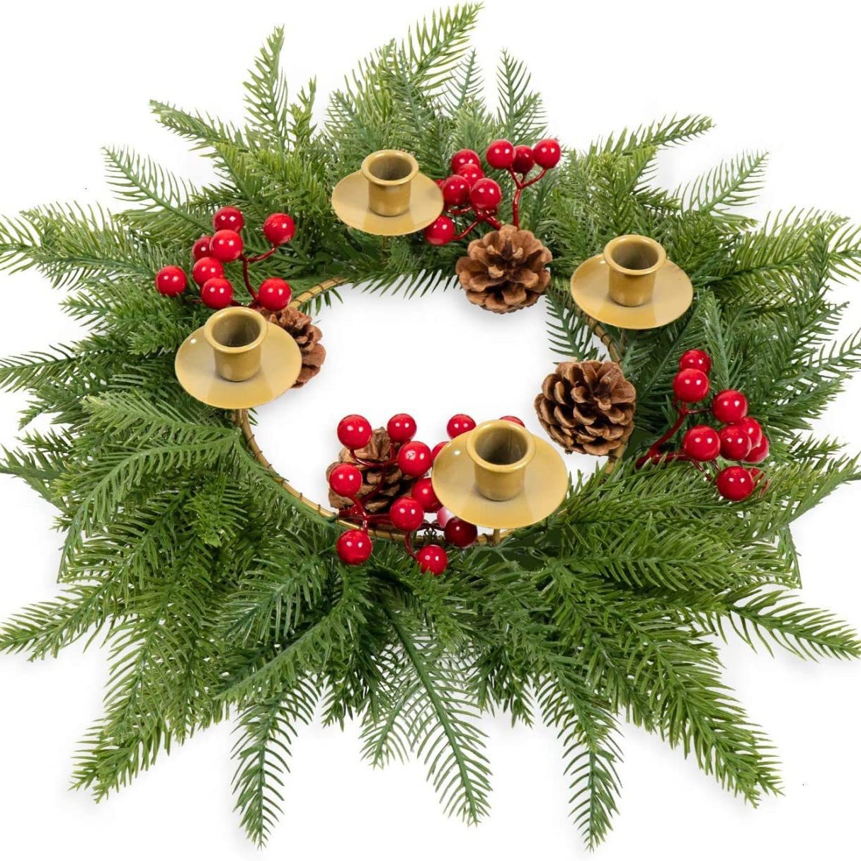 Factory direct sales of candlesticks, Christmas wreaths, festival parties, Advent Christmas candlesticks, wreaths, rattan Christmas decorations