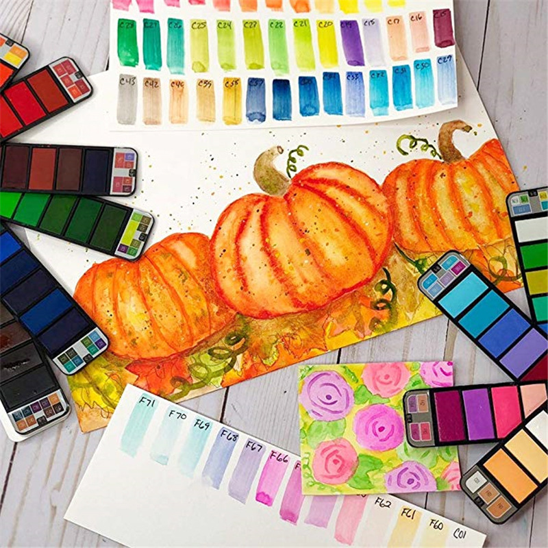 美术颜料实物图