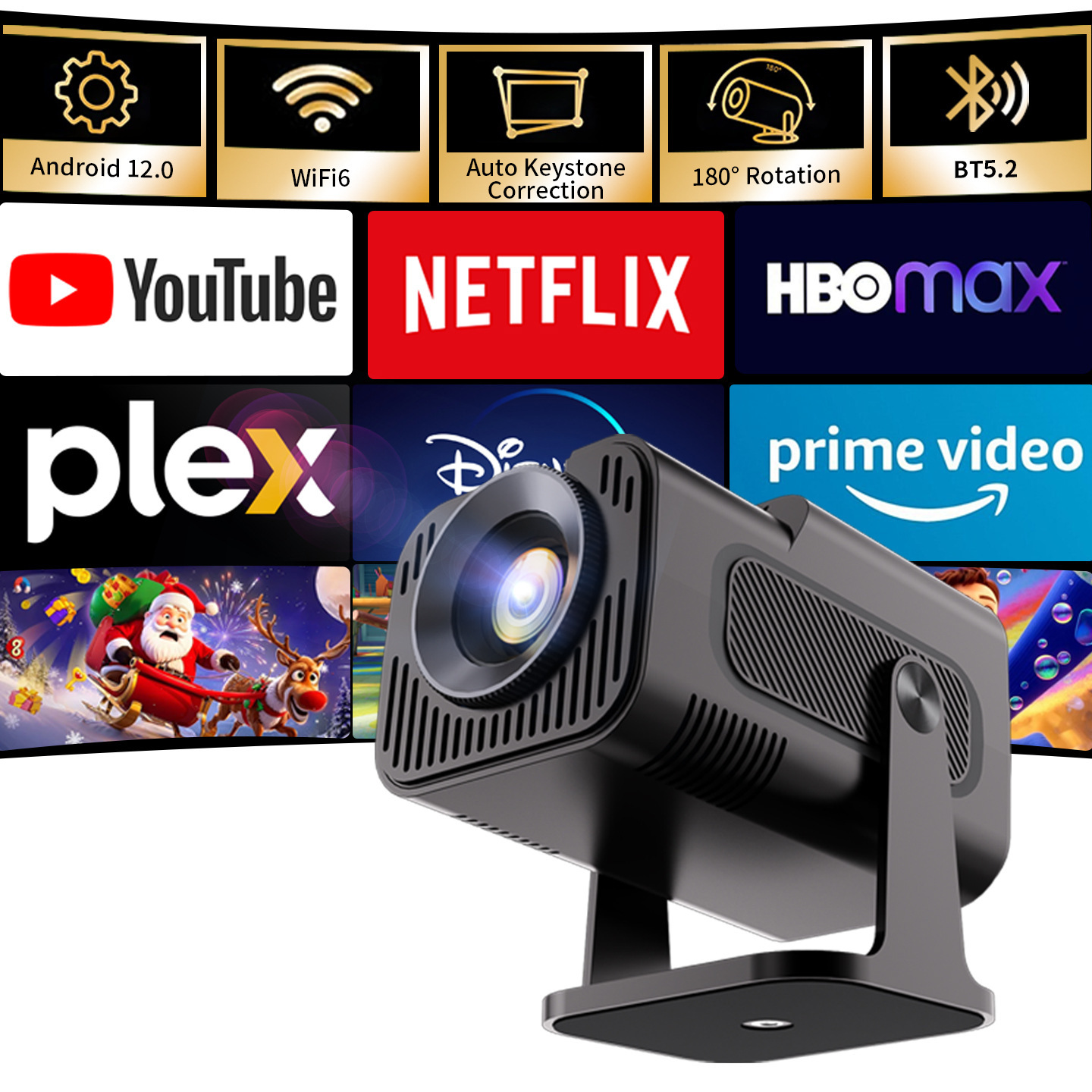Cross-border hy320mini high-definition projector with Android portable mini home cannon projector manufacturer details Picture