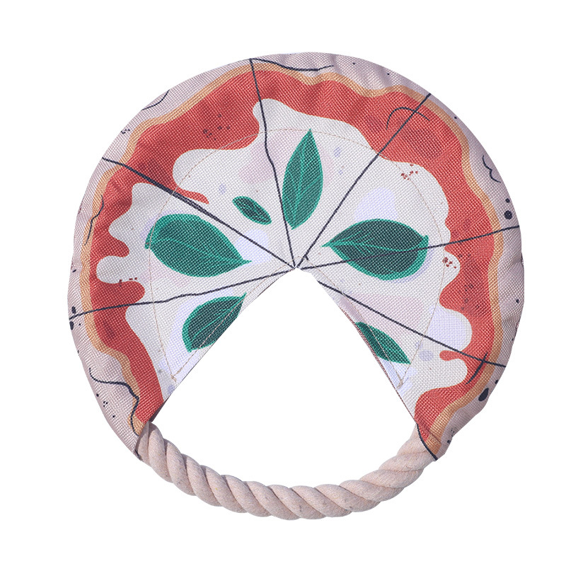 Pet toy, dog frisbee, outdoor training, rope frisbee, bite resistant, stretchable, rope toy, retrieval training Item Picture