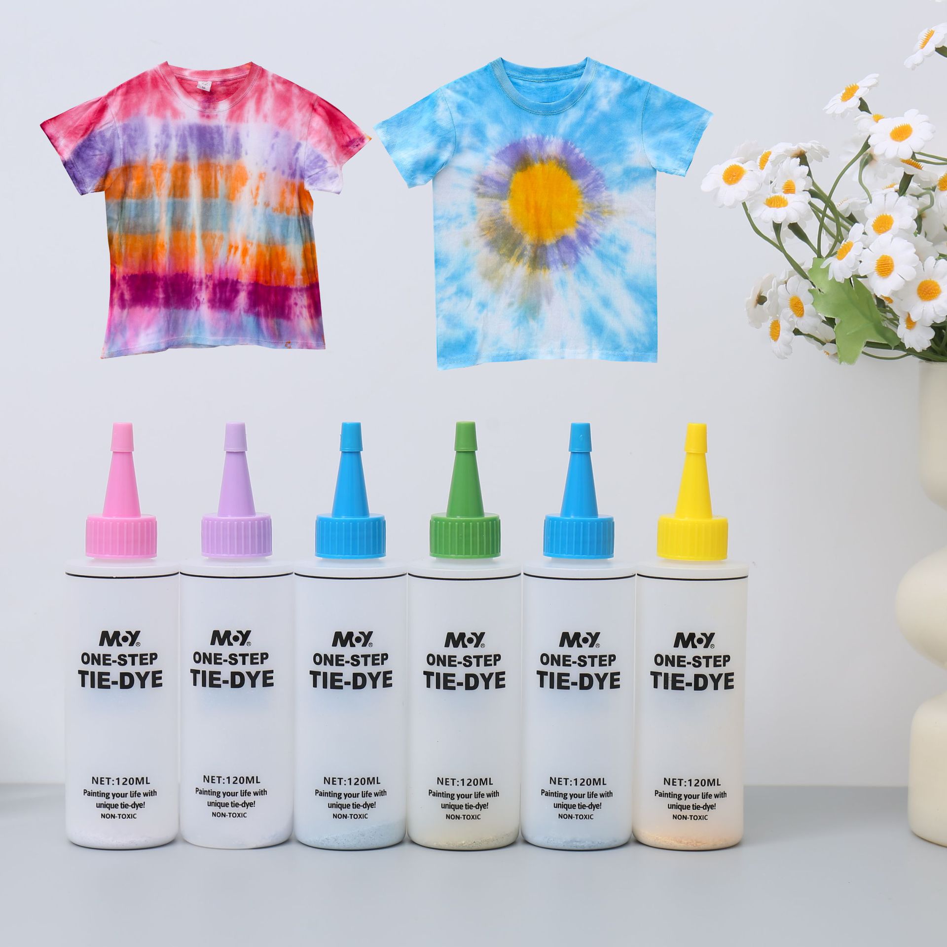 Cross-border Amazon best-selling tie-dye set, DIY educational toys, cotton and linen fabric material package, handmade paint factory Application Scenario