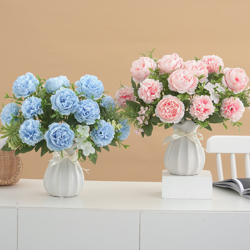 仿真花茶苞牡丹玫瑰多款绢花装饰家居婚庆花艺园配材配景摄影道具