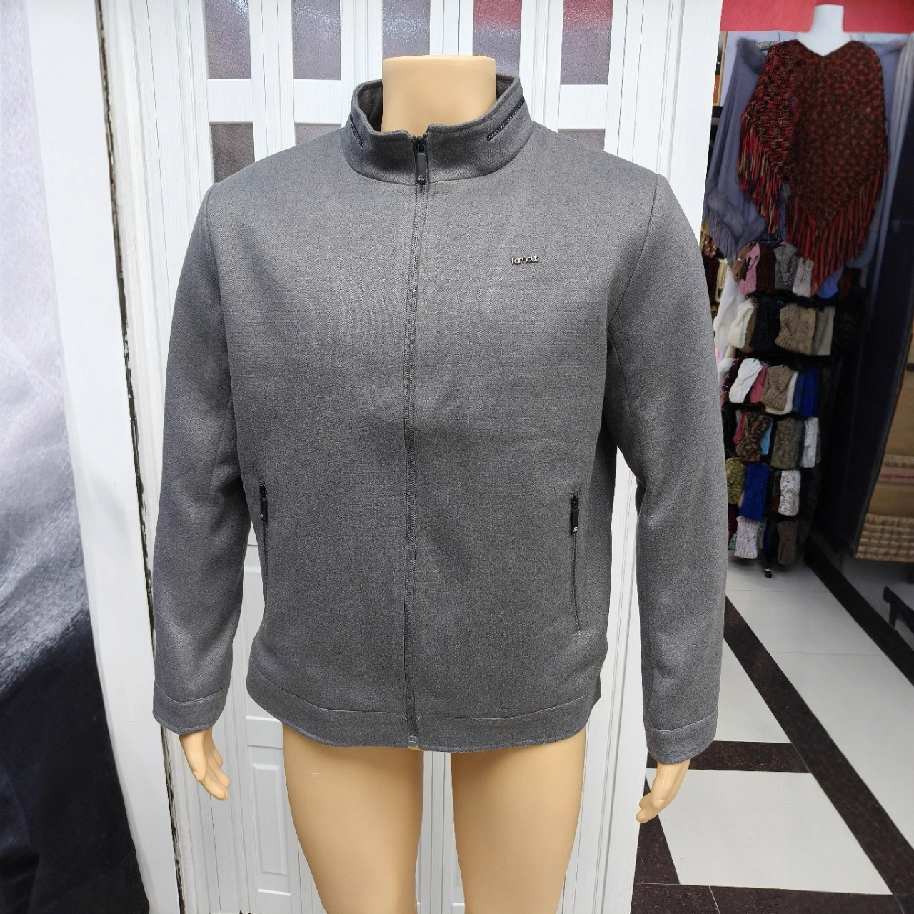 跨境中东夹克加绒2025秋冬新款外套立领男士民族风