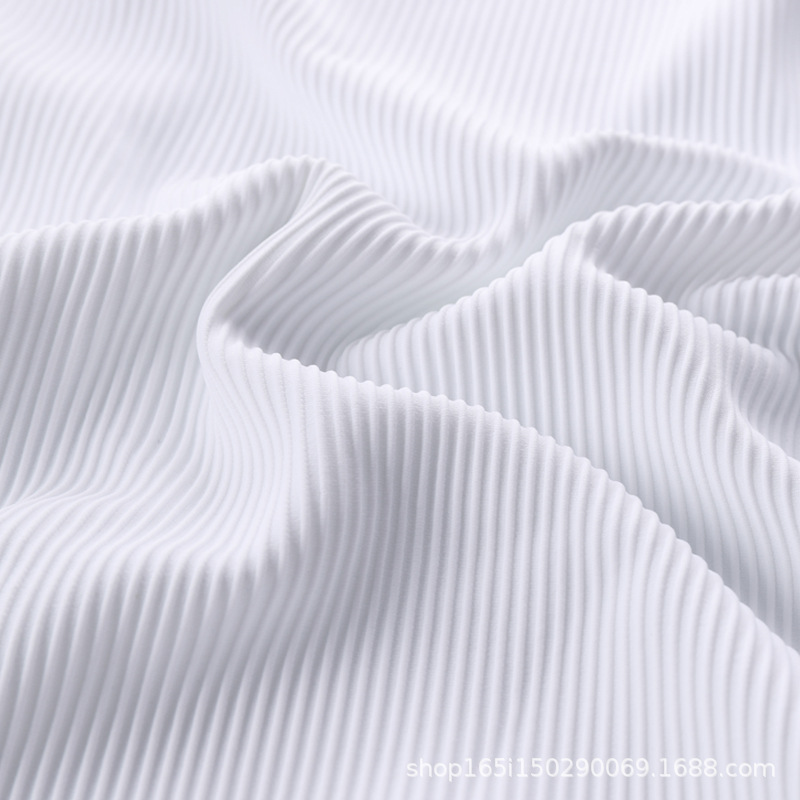 厂家直供锦氨290g螺感立体坑条罗纹布运动背心瑜伽裤针织面料