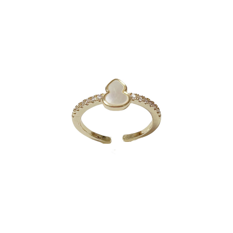Wholesale of niche, stylish and simple shell gourd open ring for women, exquisite and versatile, high-end index finger ring Application Scenario